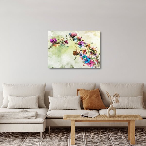 Staklena slika - Staklena slika biljke puzavice (70x50 cm)