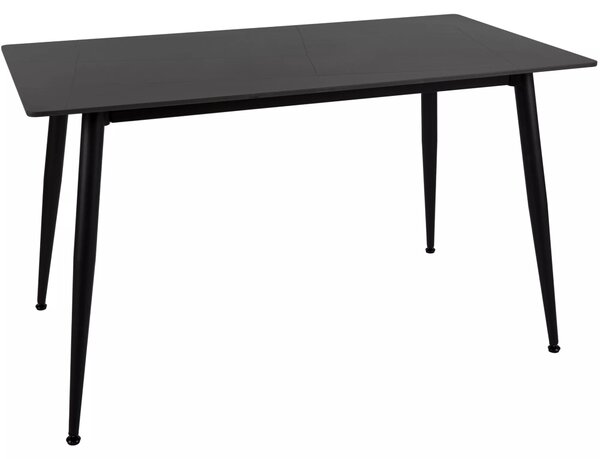 Blagovaonski stol RION 130x70 cm s keramičkom pločom, crni mramor