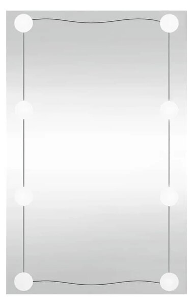 Zidno ogledalo s LED svjetlima 40x60 cm stakleno pravokutno - 40 x 60 cm 1 s LED svjetlima 40 x 60 cm