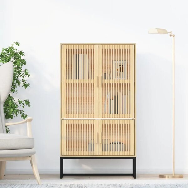 Visoka komoda 70 x 35 x 125 cm od konstruiranog drva - Smeđa 1 1 Smeđa