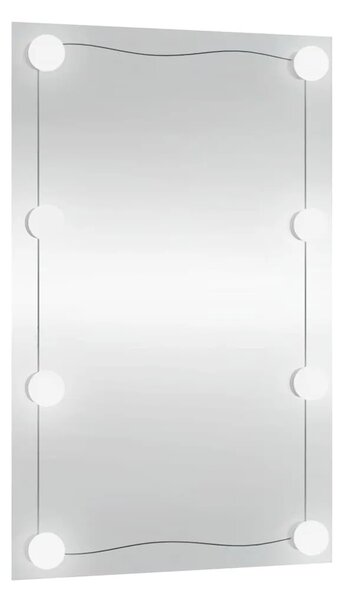 Zidno ogledalo s LED svjetlima 40x60 cm stakleno pravokutno - 40 x 60 cm 1 s LED svjetlima 40 x 60 cm