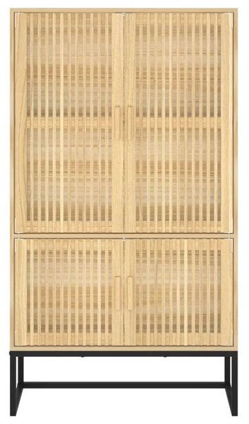 Visoka komoda 70 x 35 x 125 cm od konstruiranog drva - Smeđa 1 1 Smeđa