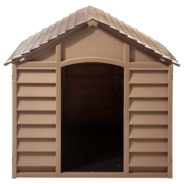 Kućica za pse smeđa 86 x 84 x 82 cm od polipropilena - 86 x 84 x 82 cm 86 x 84 x 82 cm