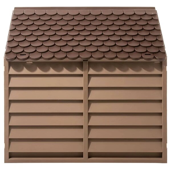 Kućica za pse smeđa 86 x 84 x 82 cm od polipropilena - 86 x 84 x 82 cm 86 x 84 x 82 cm