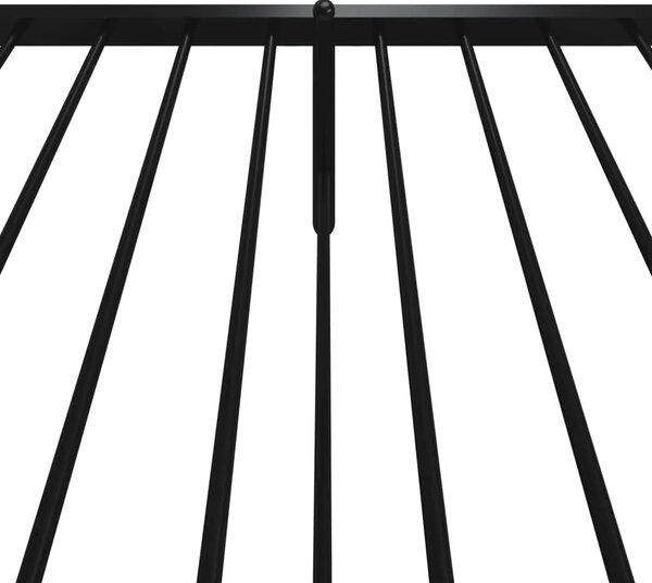 Metalni okvir kreveta uzglavlje i podnožje crni 90 x 200 cm - Crna 90 x 200 cm s uzglavljem i podnožjem Crna