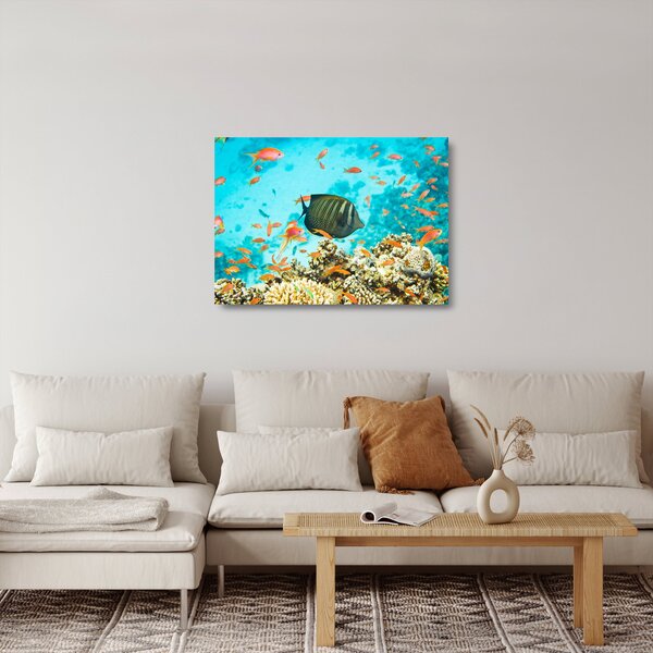 Staklena slika podmorskog svijeta (70x50 cm)