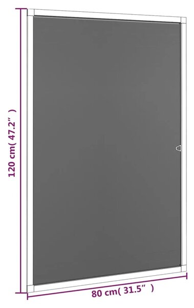 Prozorski zaslon protiv insekata bijeli 80x120 cm - Bijela 80 x 120 cm Bijela 80 x 120 cm