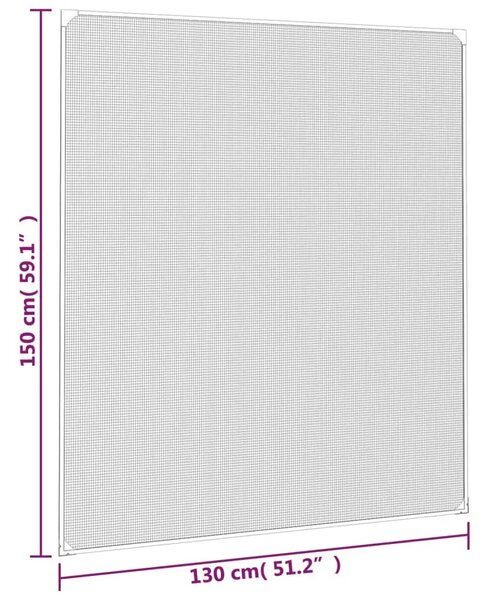 Magnetski prozorski zaslon protiv insekata bijeli 130x150 cm - Bijela 130 x 150 cm Bijela 130 x 150 cm