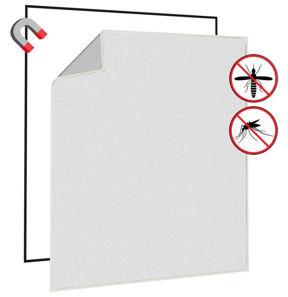 Magnetski prozorski zaslon protiv insekata bijeli 130x150 cm - Bijela 130 x 150 cm Bijela 130 x 150 cm
