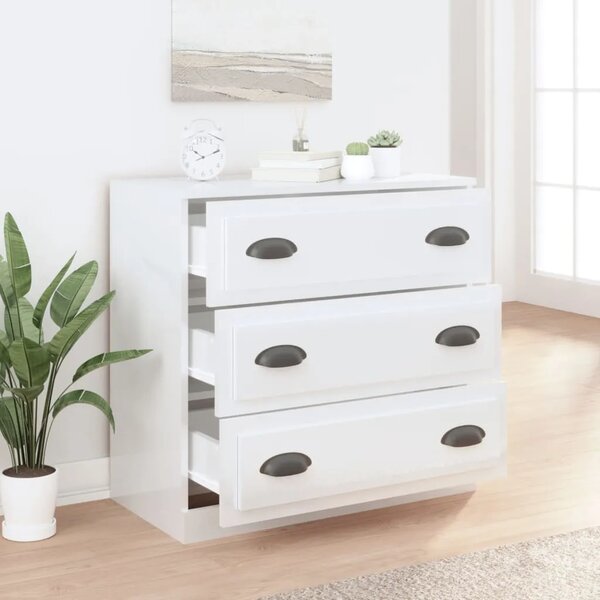 Komoda sjajna bijela 70x35 5x67 5 cm od konstruiranog drva - Visoko sjajno bijela 1 Visoko sjajno bijela