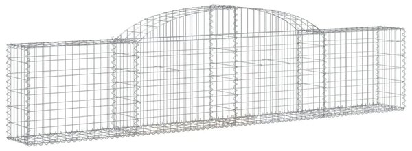 Lučne gabionske košare 6 kom 300x30x60/80 cm pocinčano željezo - 300 x 30 x 60/80 cm 6 300 x 30 x 60/80 cm 6