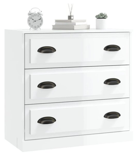 Komoda sjajna bijela 70x35 5x67 5 cm od konstruiranog drva - Visoko sjajno bijela 1 Visoko sjajno bijela