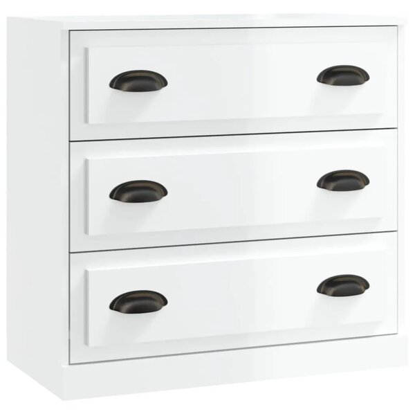 Komoda sjajna bijela 70x35 5x67 5 cm od konstruiranog drva - Visoko sjajno bijela 1 Visoko sjajno bijela