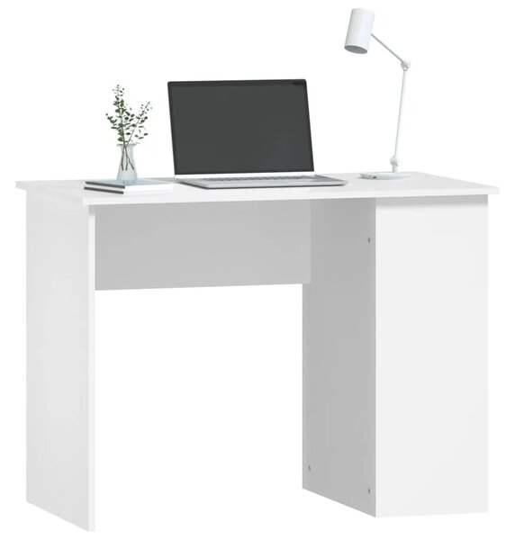 Radni stol bijeli 100 x 55 x 75 cm od konstruiranog drva - Bijela Bijela