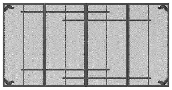 Vrtni stol antracit 200 x 100 x 72 cm od čelične mreže - 200 x 100 x 72 cm 1 200 x 100 x 72 cm
