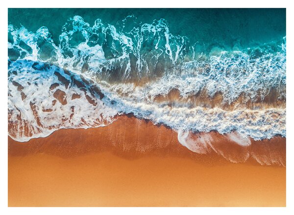 Staklena slika morske plaže (70x50 cm)