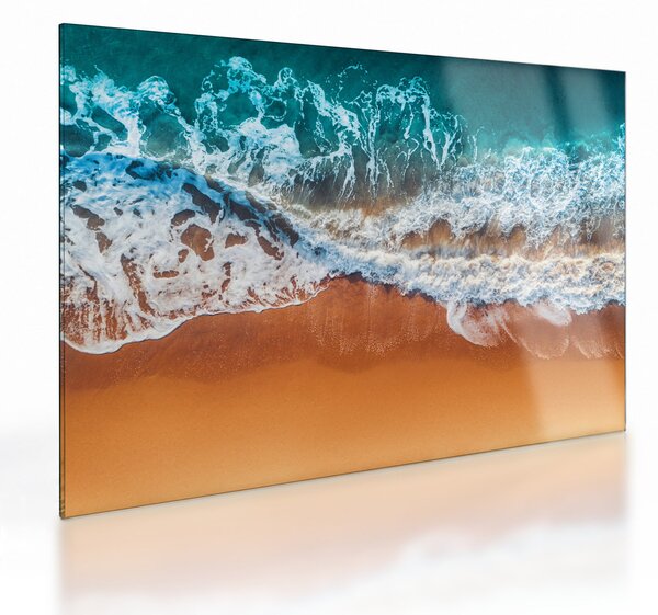 Staklena slika morske plaže (70x50 cm)