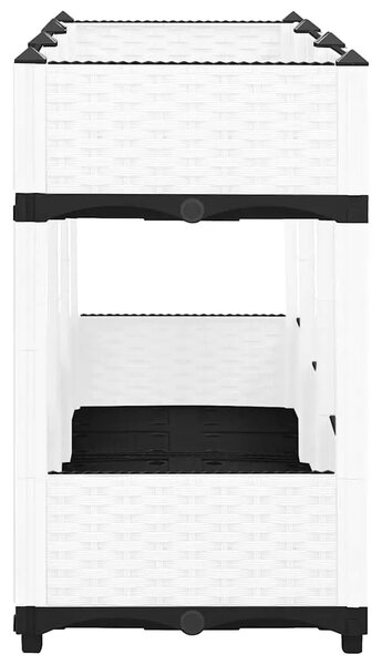 Povišena gredica 120x40x71 cm od polipropilena - Bijela 120 x 40 x 71 cm 1 Bijela