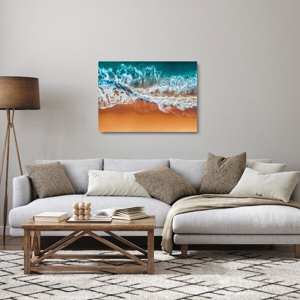 Staklena slika morske plaže (70x50 cm)