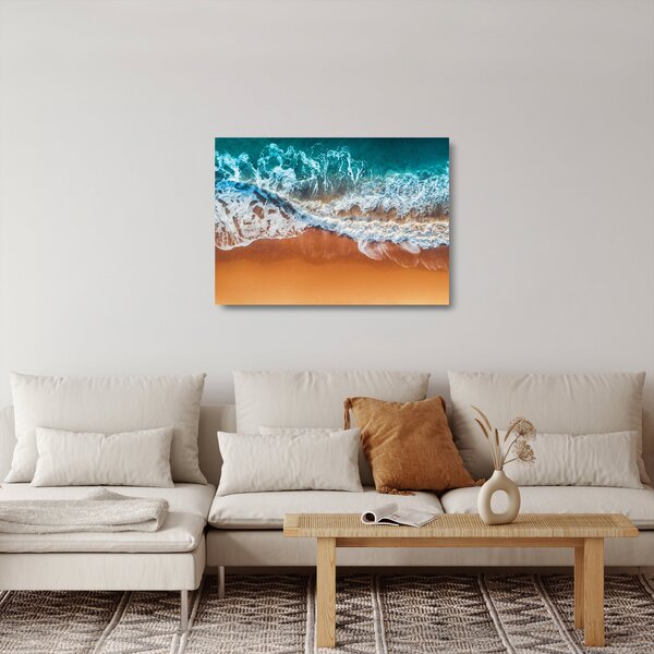 Staklena slika morske plaže (70x50 cm)