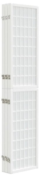 Paravan - Sklopiva sobna pregrada 6 panela japanski stil 240x170cm bijela - Bijela 240 x 170 cm 1 1