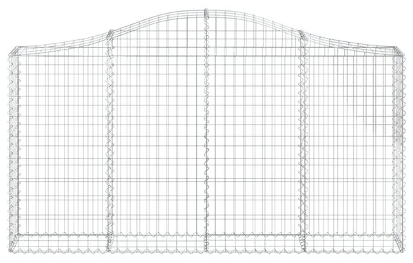 Gabion - Gabion ograde - Gabionska košara s lukom 200x30x100/120 cm pocinčano željezo - 200 x 30 x 100/120 cm 1 200 x 30 x 100/1