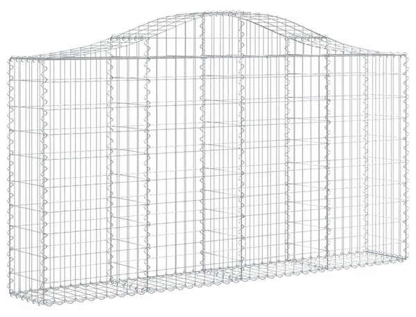 Gabion - Gabion ograde - Gabionska košara s lukom 200x30x100/120 cm pocinčano željezo - 200 x 30 x 100/120 cm 1 200 x 30 x 100/1