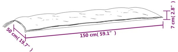 Jastuk za vrtnu klupu ružičasti 150 x 50 x 7 cm tkanina Oxford - Ružičasta 150 x 50 x 7 cm 1 Ružičasta