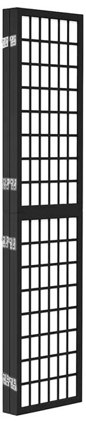 Paravan - Sklopiva sobna pregrada 4 panela japanski stil 160x170 cm crna - Crna 160 x 170 cm 1 1