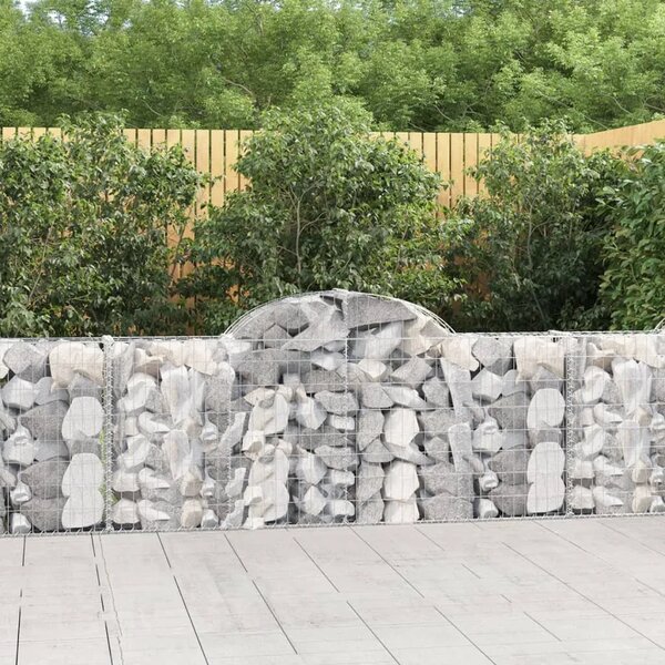 Gabion - Gabion ograde - Gabionska košara s lukom 200 x 30 x 80/100 cm pocinčano željezo - 200 x 30 x 80/100 cm 1 200 x 30 x 80/