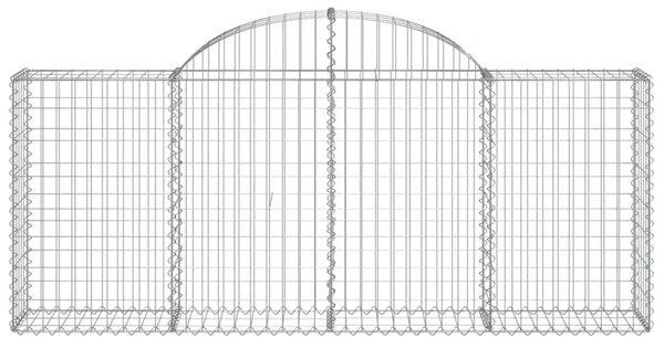 Gabion - Gabion ograde - Gabionska košara s lukom 200 x 30 x 80/100 cm pocinčano željezo - 200 x 30 x 80/100 cm 1 200 x 30 x 80/