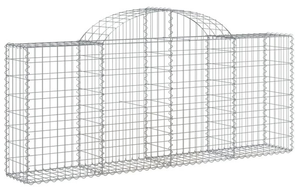 Gabion - Gabion ograde - Gabionska košara s lukom 200 x 30 x 80/100 cm pocinčano željezo - 200 x 30 x 80/100 cm 1 200 x 30 x 80/