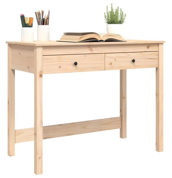 Radni stol s ladicama 100 x 50 x 78 cm od masivne borovine - Prirodna Prirodna