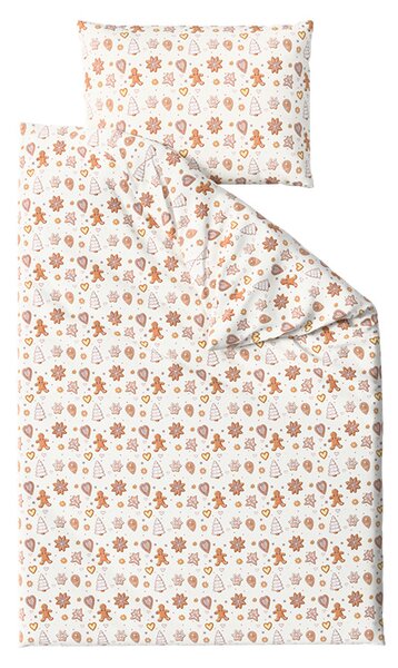 Pamučna posteljina GINGERBREAD JOY bež Dimenzije posteljine: 70 x 90 cm | 140 x 220 cm