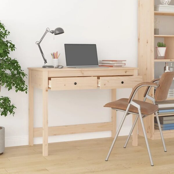 Radni stol s ladicama 100 x 50 x 78 cm od masivne borovine - Prirodna Prirodna
