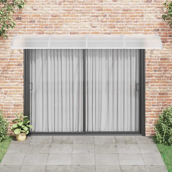 Nadstrešnica za vrata siva 350x100 cm polikarbonat - Siva i bijela 350 x 100 cm 1 Siva i bijela