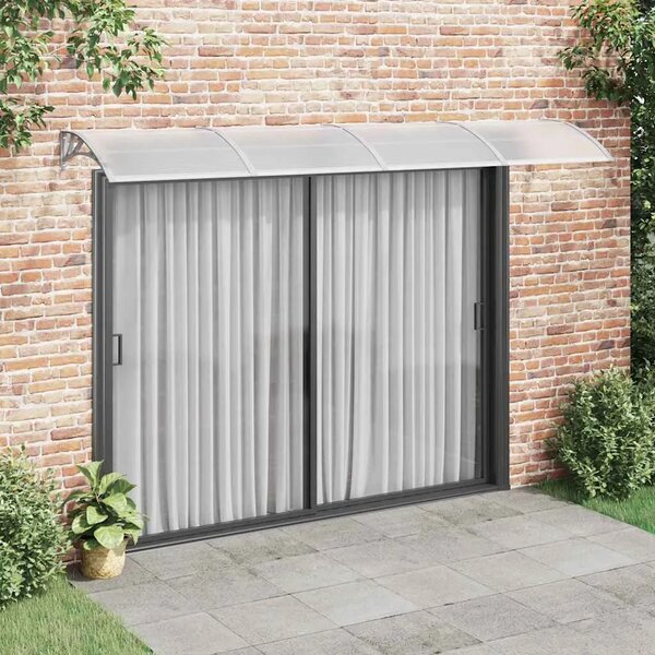 Nadstrešnica za vrata siva 350x100 cm polikarbonat - Siva i bijela 350 x 100 cm 1 Siva i bijela