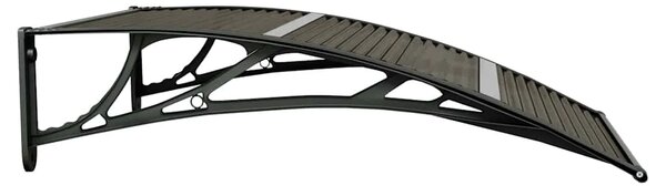 Nadstrešnica za vrata Crna 100x75 cm Polikarbonat - Crna 100 x 75 cm 1 s 3 ploče