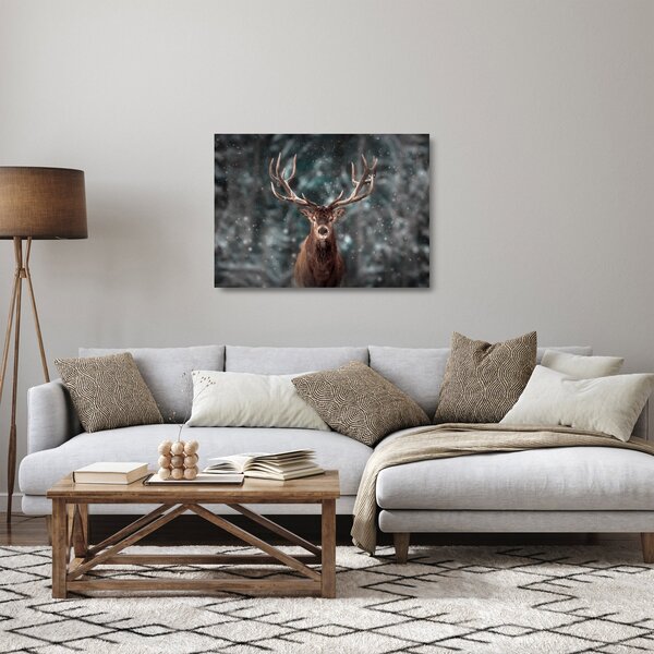 Staklena slika - Veličanstvenost jelena (70x50 cm)