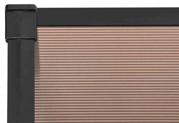 Nadstrešnica za vrata crna 122x90 cm polikarbonatna - 122 x 90 cm 1 122 x 90 cm