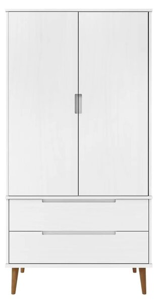 Ormar MOLDE bijeli 90 x 55 x 175 cm od masivne borovine - Bijela 1 1 Bijela