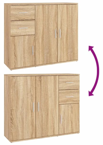Komoda Sonoma hrast 91x29 5x75 cm Konstruirano drvo - sonoma hrast 1 Sonoma hrast