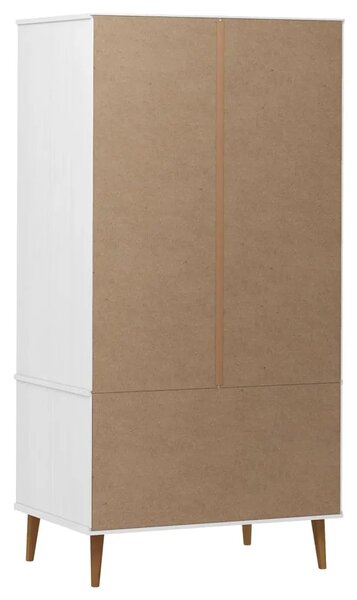 Ormar MOLDE bijeli 90 x 55 x 175 cm od masivne borovine - Bijela 1 1 Bijela