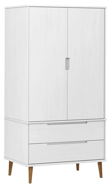 Ormar MOLDE bijeli 90 x 55 x 175 cm od masivne borovine - Bijela 1 1 Bijela