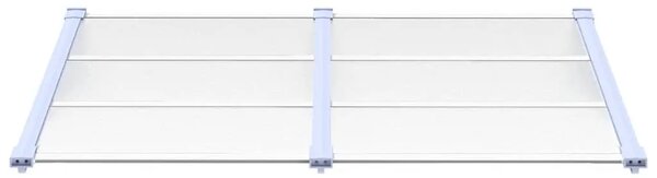 Nadstrešnica za vrata siva i prozirna 152 5x90 cm polikarbonat - 152.5 x 90 cm 1 152.5 x 90 cm