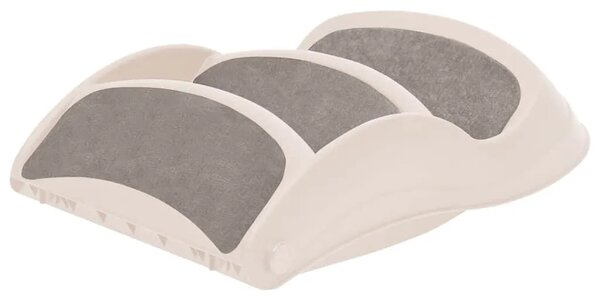 Sklopive ljestve za pse s 3 stepenice krem 50x38x38 cm plastika - Krema Krema