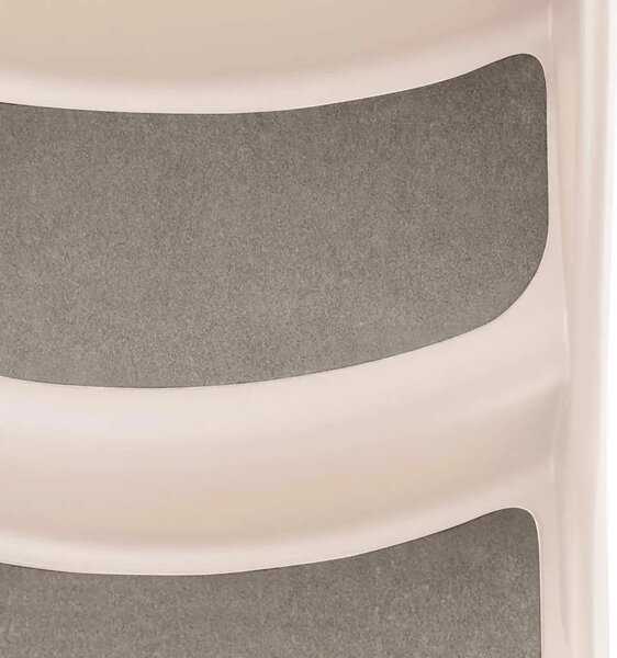 Sklopive ljestve za pse s 3 stepenice krem 50x38x38 cm plastika - Krema Krema