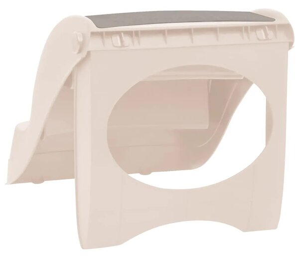 Sklopive ljestve za pse s 3 stepenice krem 50x38x38 cm plastika - Krema Krema
