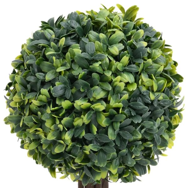 Umjetni šimširi s posudama 2 kom u obliku kugle zeleni 41 cm - 11.5 x 41 cm 2 11.5 x 41 cm