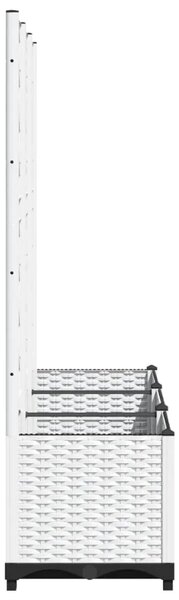 Vrtna sadilica s rešetkom bijela 120 x 40 x 136 cm PP - Bijela 120 x 40 x 136 cm 1 Bijela
